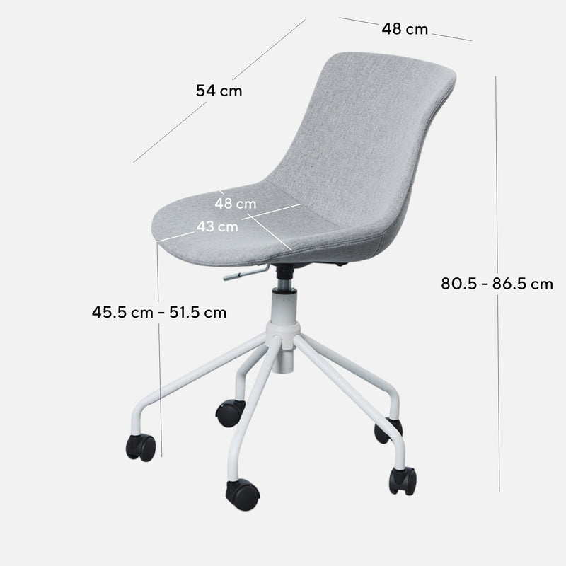 COC8502LF Office Bar Chair Light Grey wi... Calibre Furniture