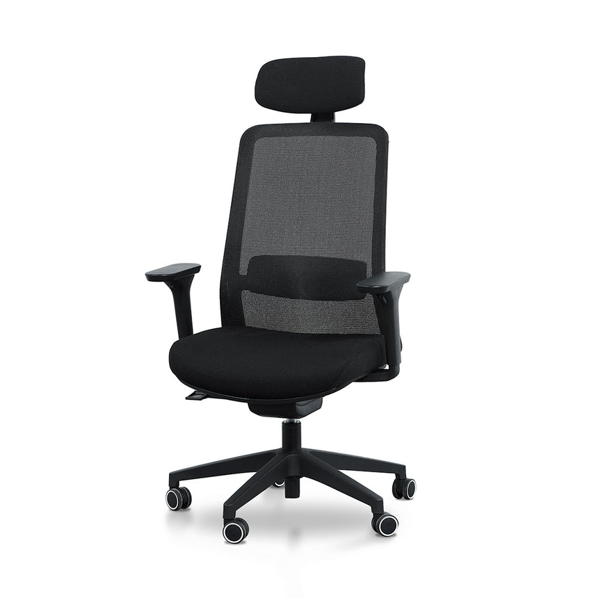 COC6403-YS Low Back Office Chair - Saddle Tan in Black Frame