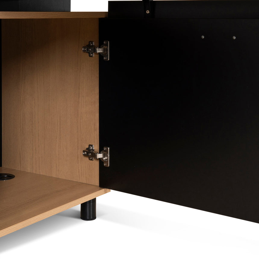 COT10186-SN 1.8m Executive Desk Left Return with Black Legs - Natural