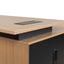 COT10186-SN 1.8m Executive Desk Left Return with Black Legs - Natural