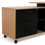 COT10186-SN 1.8m Executive Desk Left Return with Black Legs - Natural