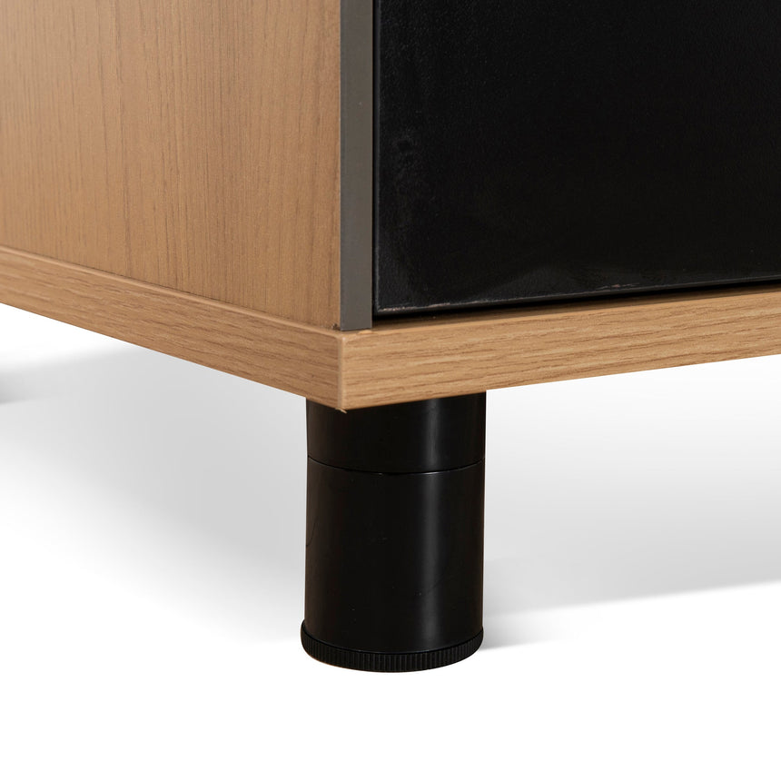 COT10186-SN 1.8m Executive Desk Left Return with Black Legs - Natural
