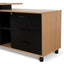 COT10187-SN 1.8m Executive Desk Right Return with Black Legs - Natural