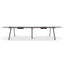 COT10442-SN 3.6m Boardroom Meeting Table - Walnut Top With Black Legs