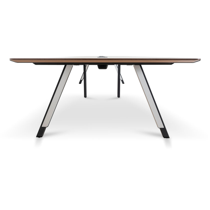 COT10442-SN 3.6m Boardroom Meeting Table - Walnut Top With Black Legs