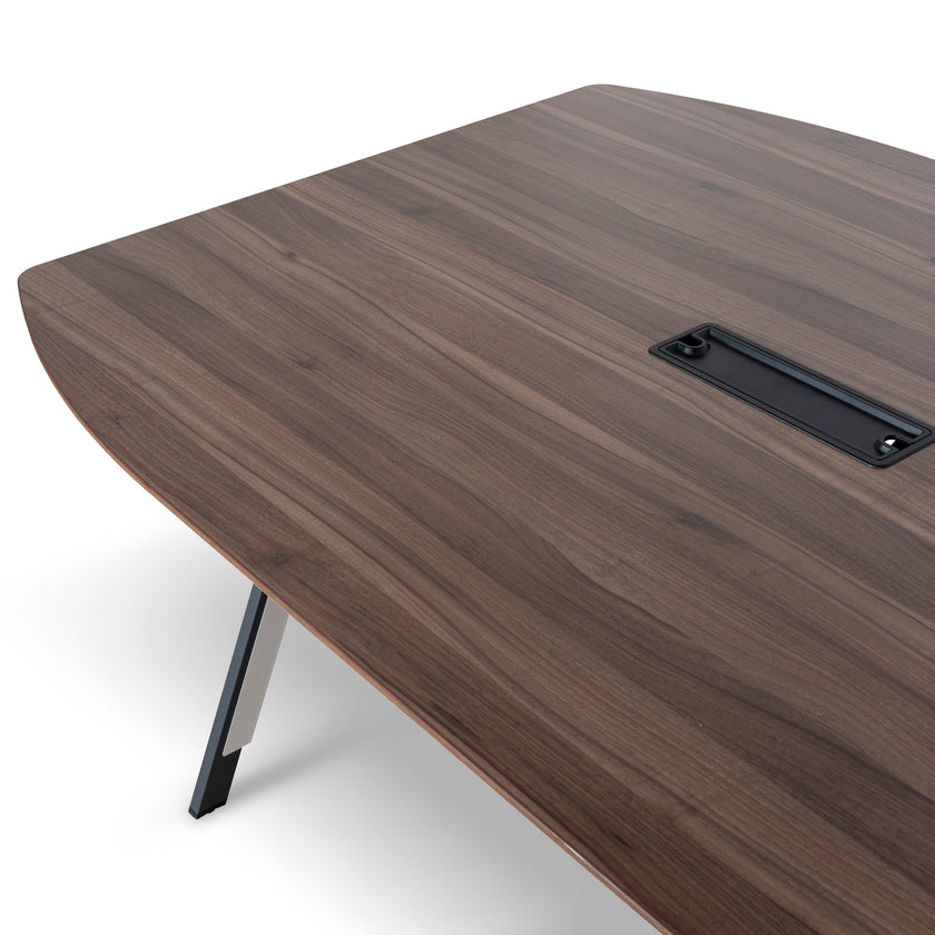 COT10442-SN 3.6m Boardroom Meeting Table - Walnut Top With Black Legs