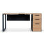 COT10692-SN 1.6m Single Seater Natural Office Desk - Black Legs
