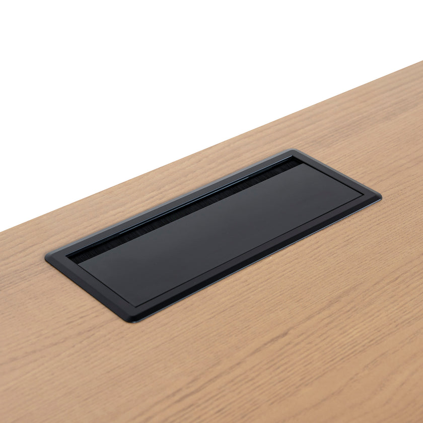 COT10692-SN 1.6m Single Seater Natural Office Desk - Black Legs