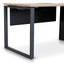 COT10692-SN 1.6m Single Seater Natural Office Desk - Black Legs