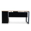 COT10692-SN 1.6m Single Seater Natural Office Desk - Black Legs