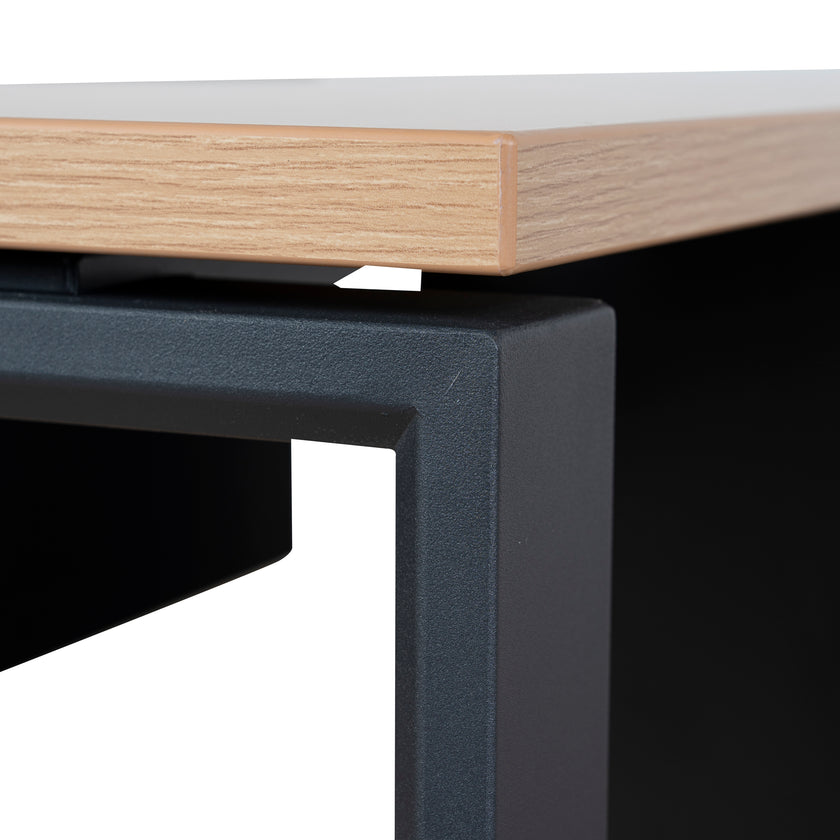 COT10692-SN 1.6m Single Seater Natural Office Desk - Black Legs