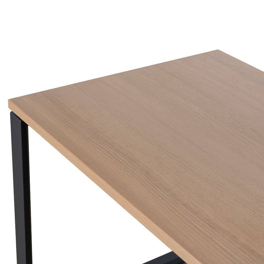 COT10692-SN 1.6m Single Seater Natural Office Desk - Black Legs