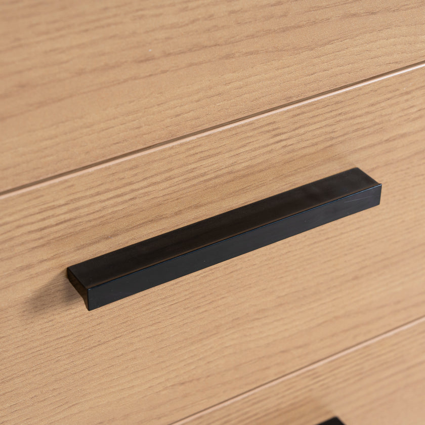 COT10692-SN 1.6m Single Seater Natural Office Desk - Black Legs