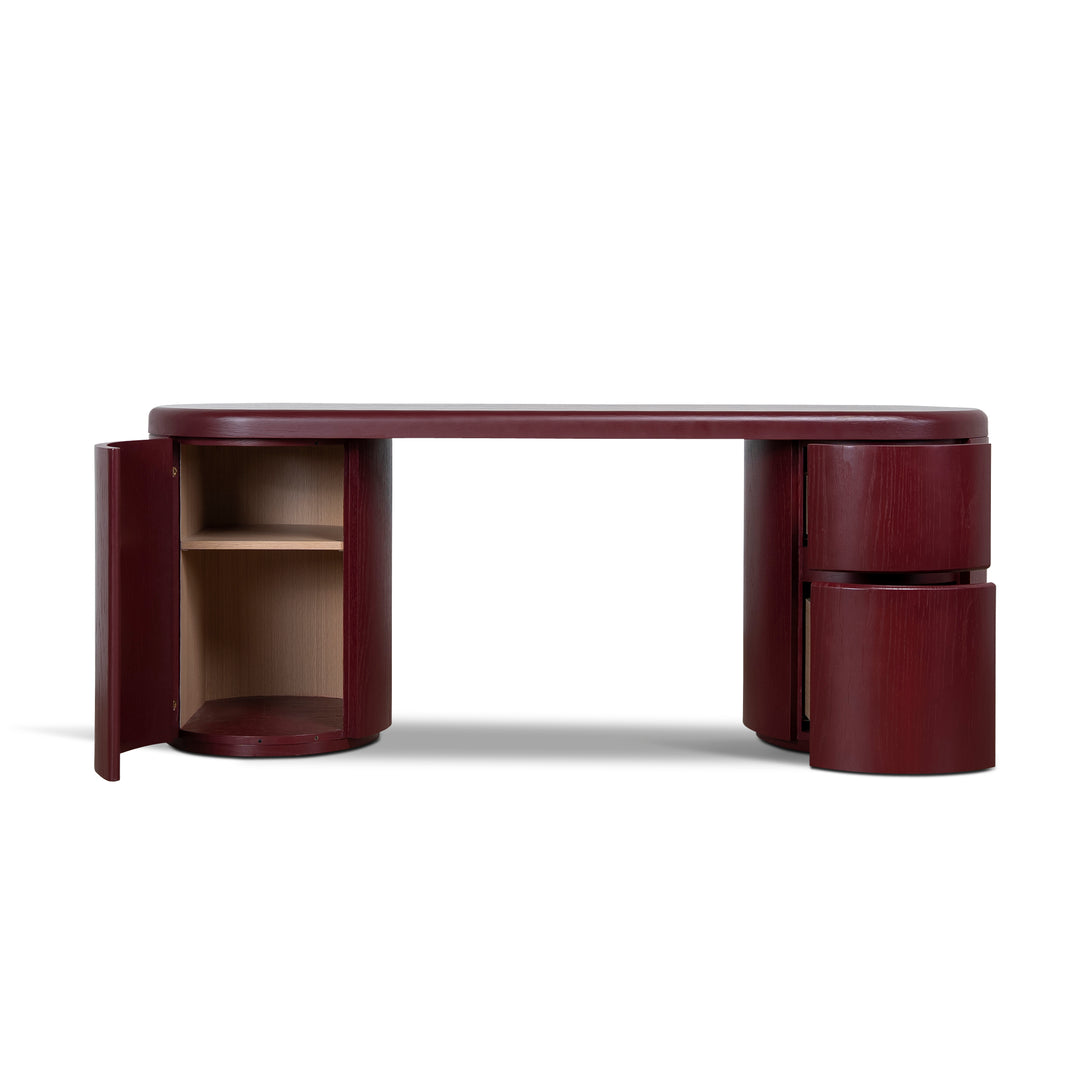 COT12393-CN 1.9m Office Desk - Burgundy Red | Calibre Furniture