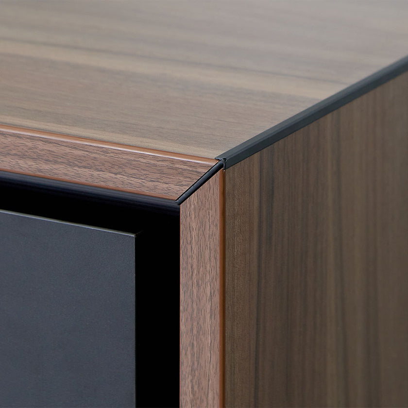 COT8350-SN 2.3m Right Return Office Desk - Walnut