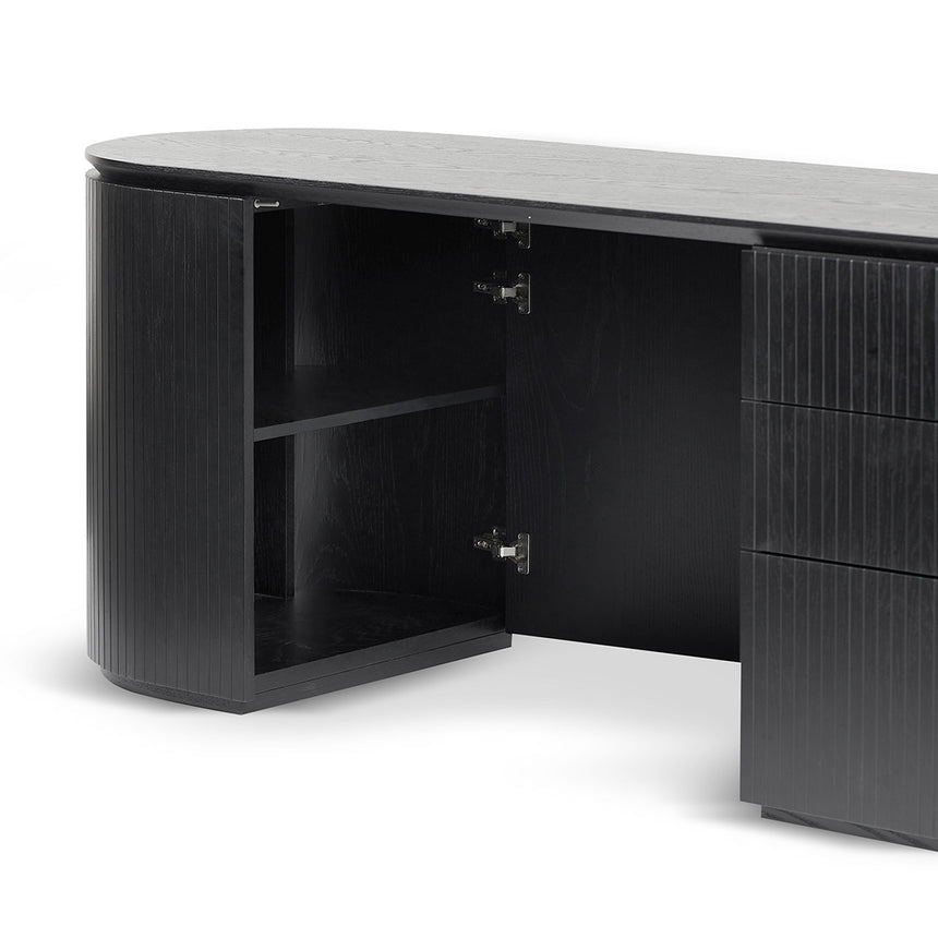 COT8480-CN 1.77m Right Drawer Office Desk - Black Oak