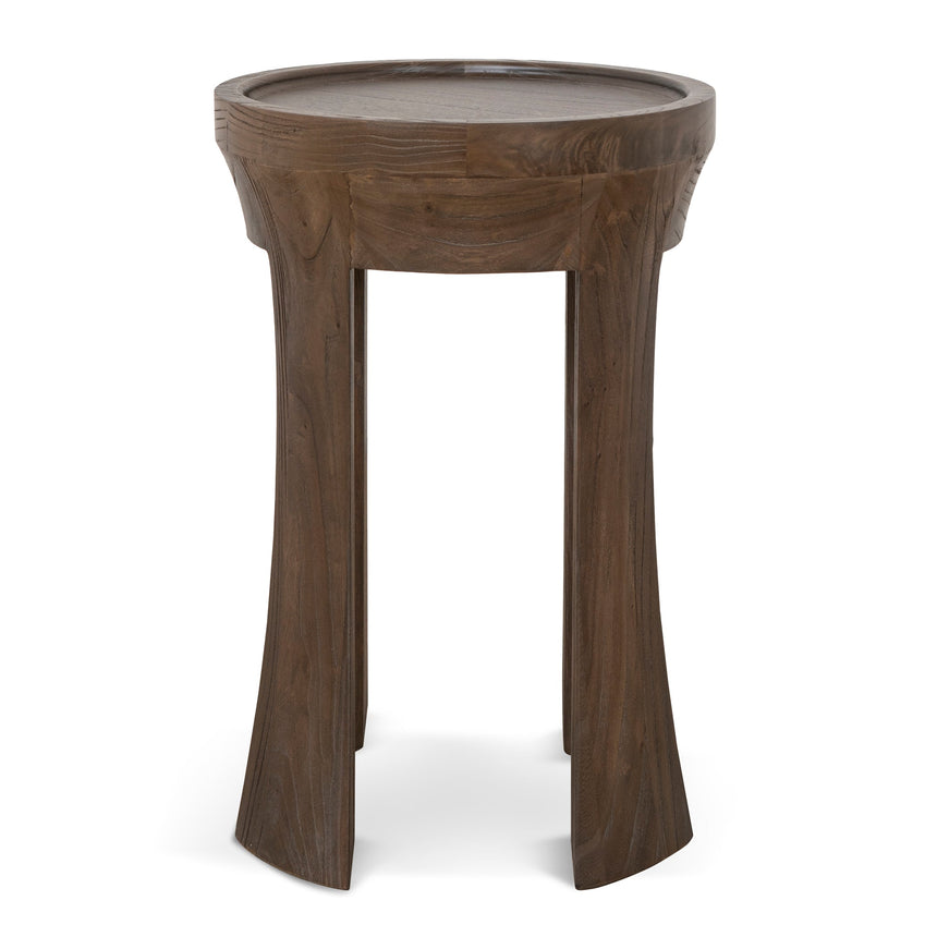 Ex Display - CST10117-NI 34.5cm Round Side Table - Walnut