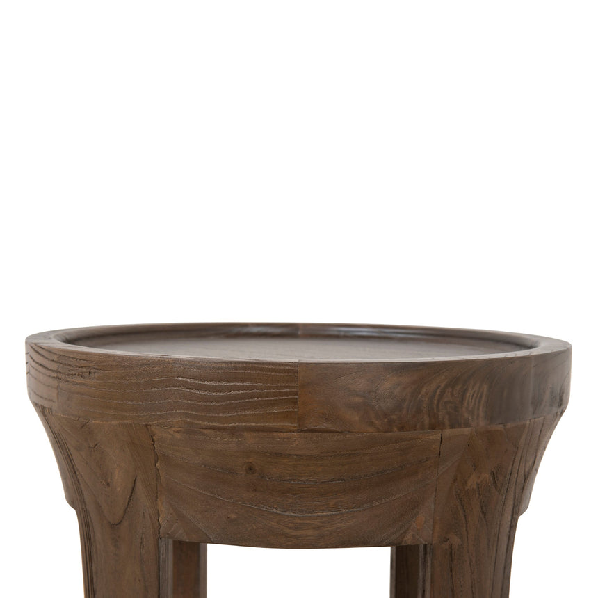 Ex Display - CST10117-NI 34.5cm Round Side Table - Walnut