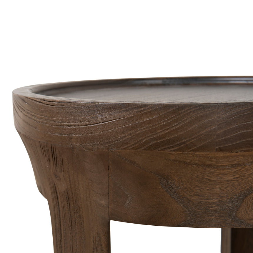 Ex Display - CST10117-NI 34.5cm Round Side Table - Walnut