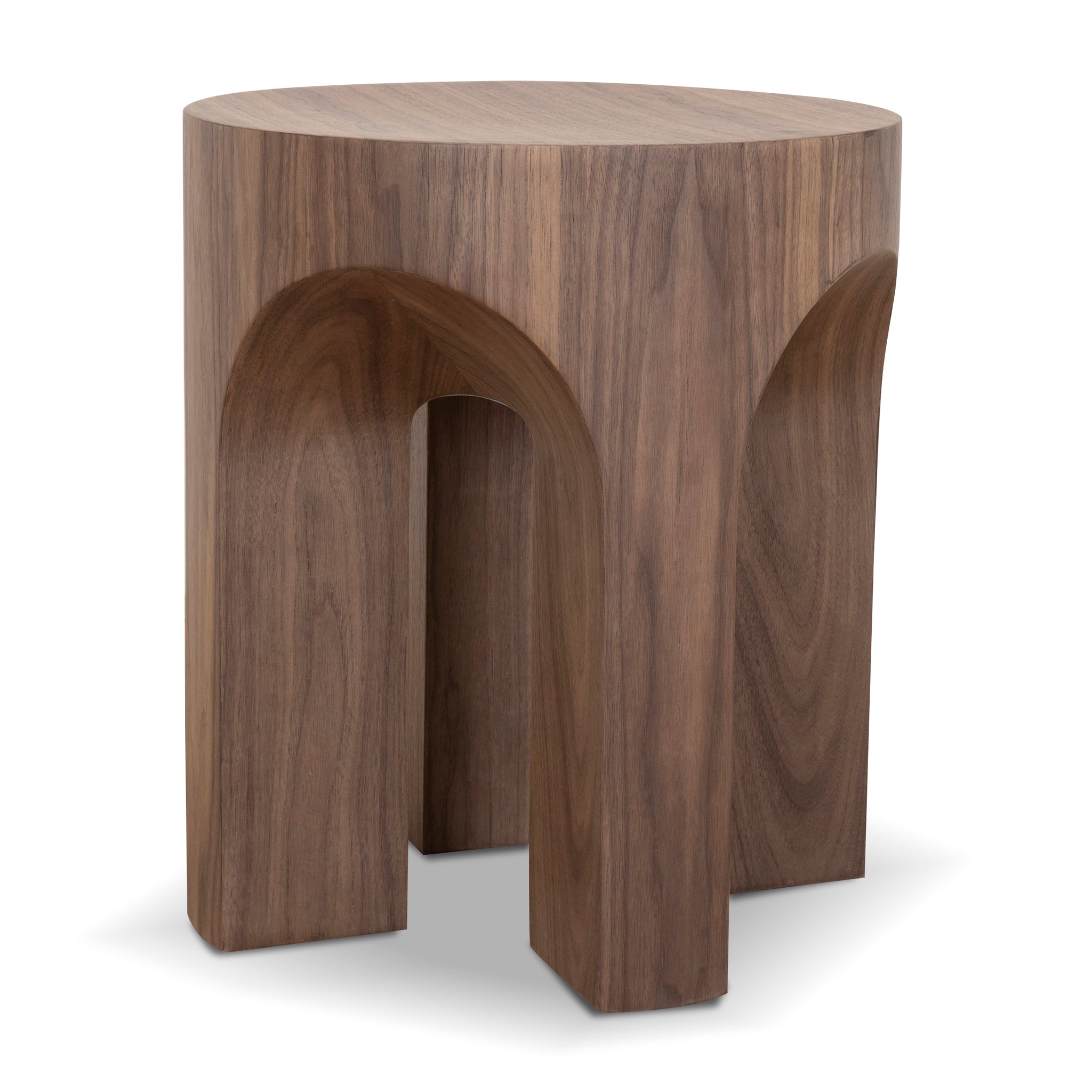 CST10178-DW 49.5cm Round Side Table - Walnut | Calibre Furniture