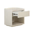 CST10179-DW 50cm Travertine Bedside Table - Ivory Oat