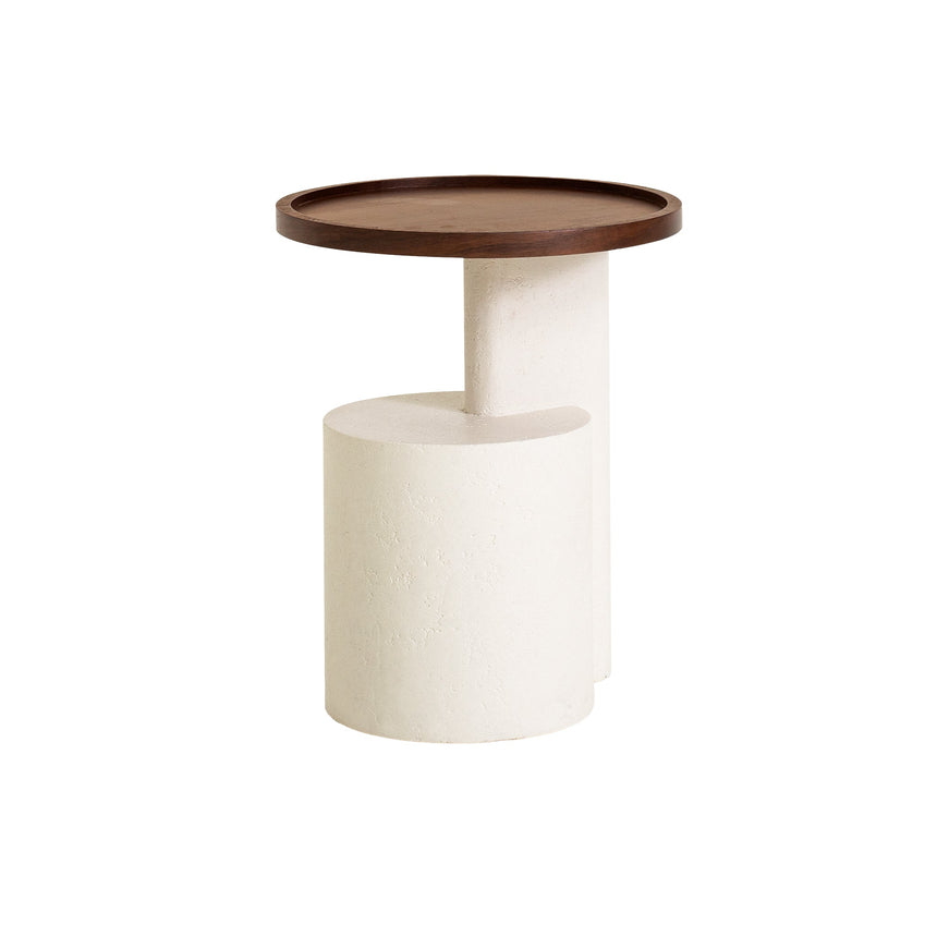 CST8976-CN 50cm Round Side Table - Full White