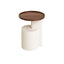 Terra White Side Table - Walnut