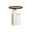 Terra White Side Table - Walnut