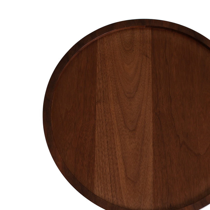 Terra White Side Table - Walnut