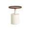 Terra White Side Table - Walnut
