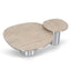 CST10316-NY Nested Porcelain Coffee Table Table - Stainless Steel