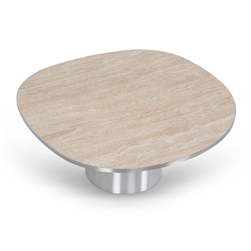 CST10316-NY Nested Porcelain Coffee Table Table - Stainless Steel