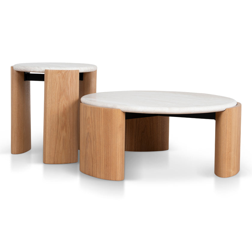 CST10317-NY Nested Marble Coffee Table - Natural