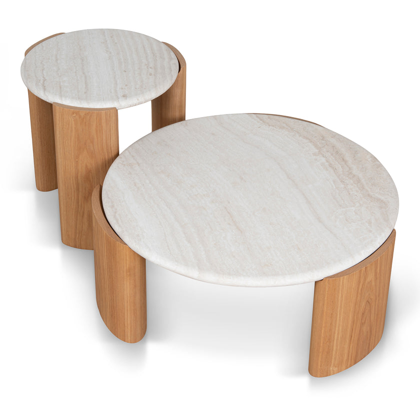 CST10317-NY Nested Marble Coffee Table - Natural