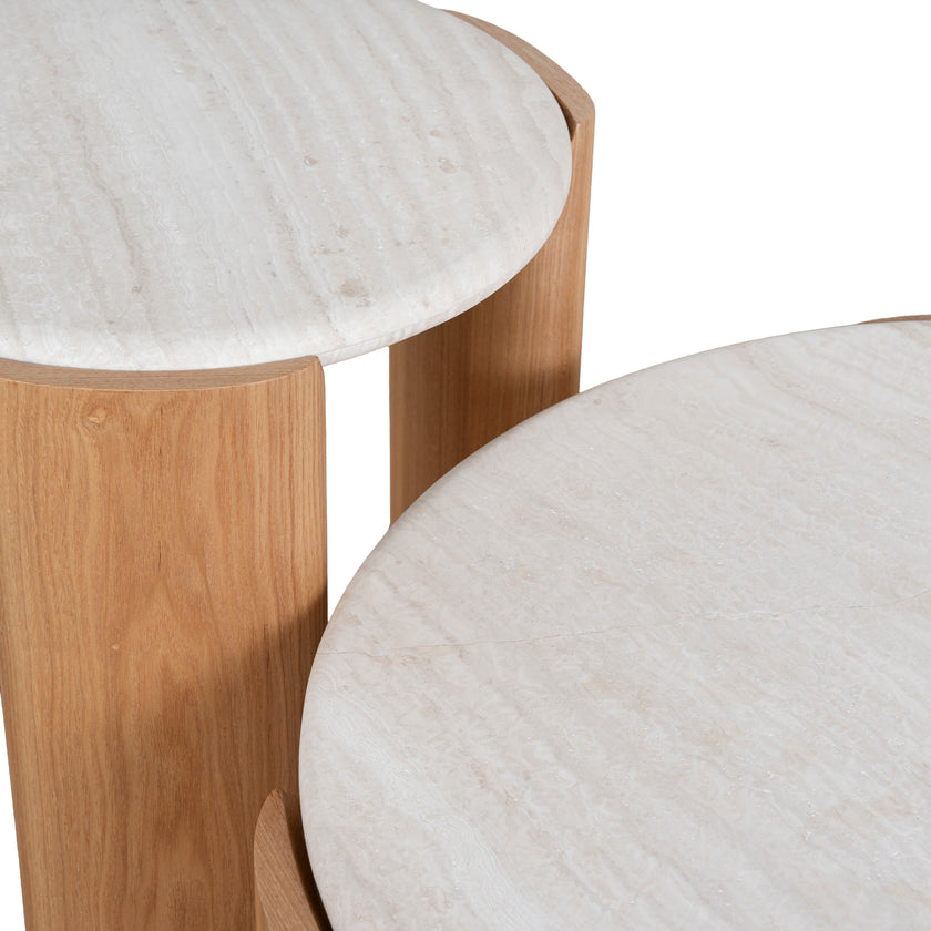 CST10317-NY Nested Marble Coffee Table - Natural