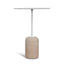 CST10319-NY 45cm Matte White Side Table - Travertine