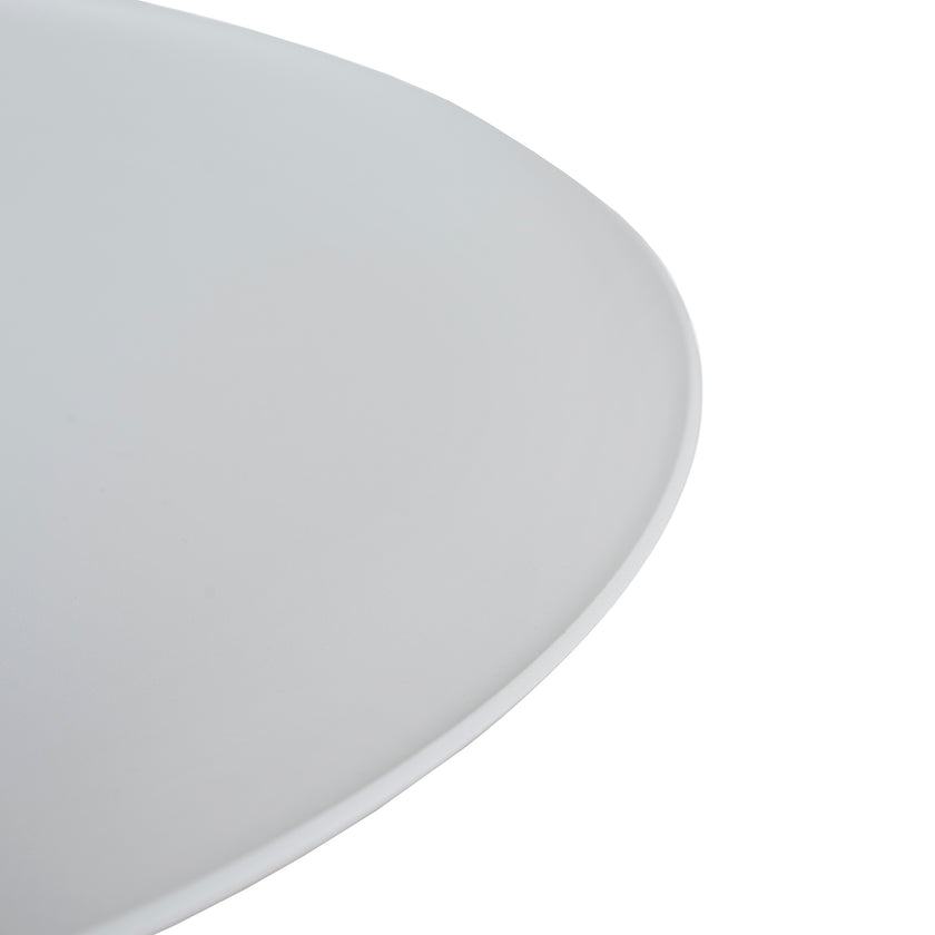 CST10319-NY 45cm Matte White Side Table - Travertine