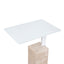CST10322-NY 40cm Matte White Side Table - Natural