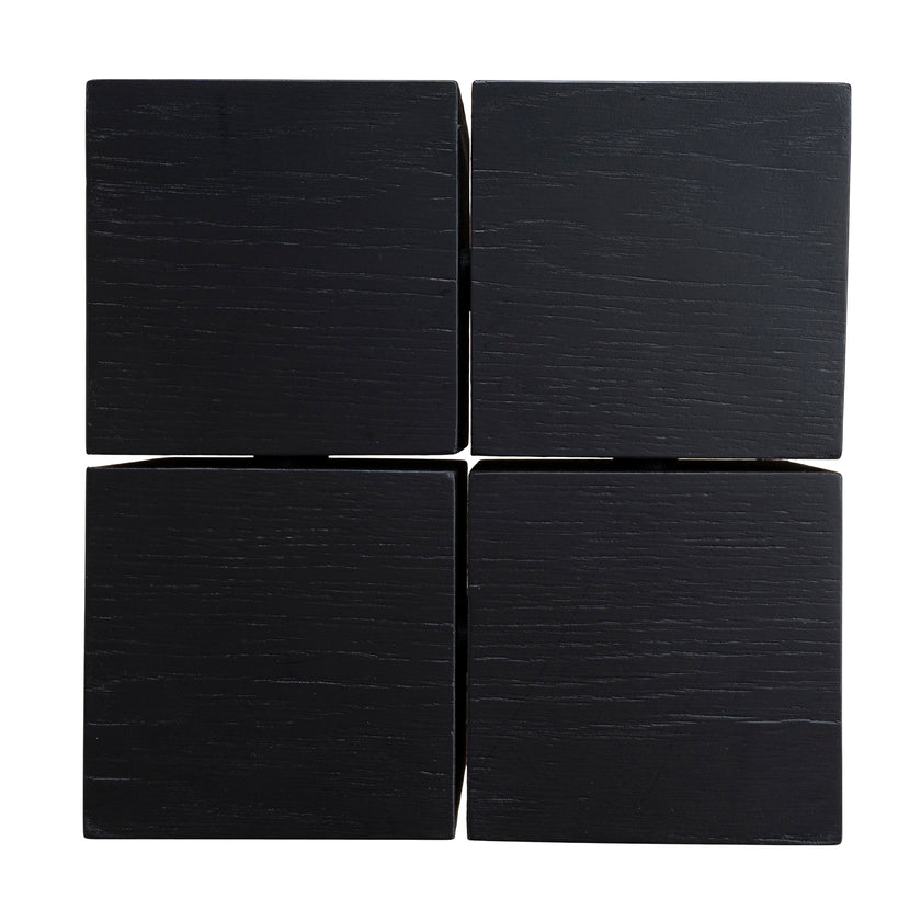 CST10426-NI 27cm Square Side Table - Full Black