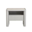 CST10539-IG Glass Top Bedside Table - Warm Grey