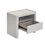 CST10539-IG Glass Top Bedside Table - Warm Grey
