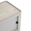 CST10539-IG Glass Top Bedside Table - Warm Grey