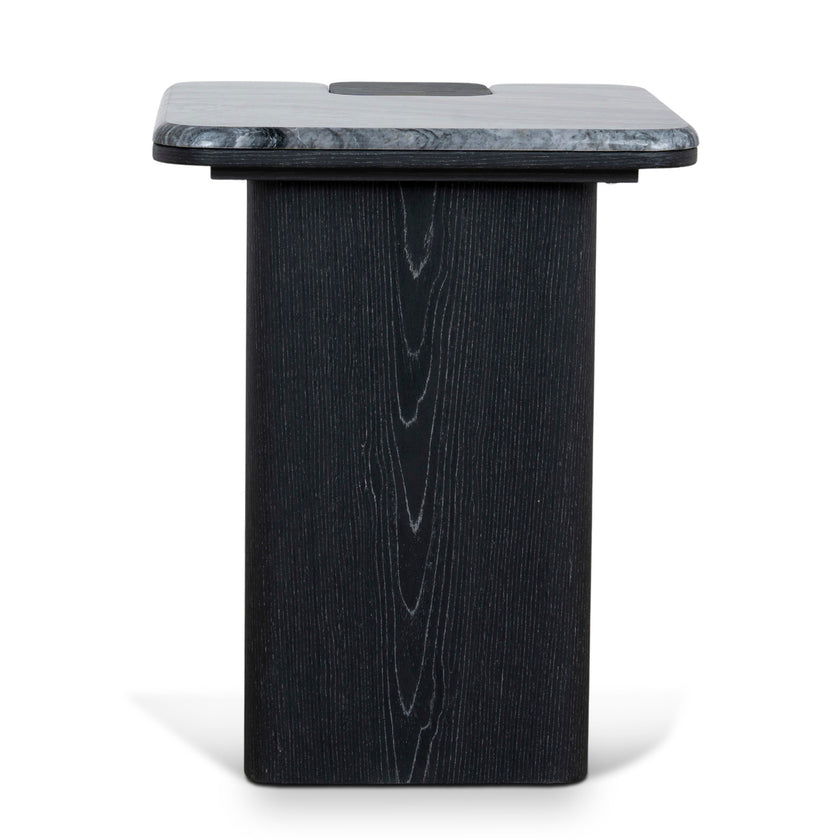 Ex Display - CST10613-MK 40cm Marble Side Table - Black