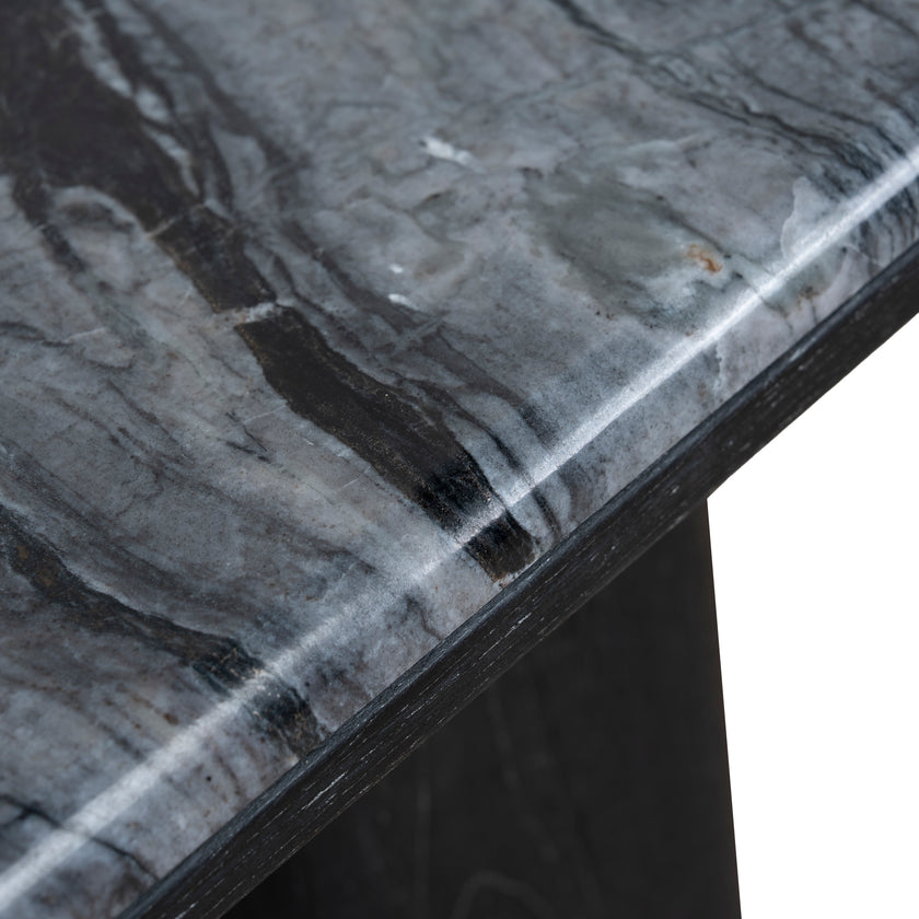 Ex Display - CST10613-MK 40cm Marble Side Table - Black