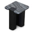 Ex Display - CST10613-MK 40cm Marble Side Table - Black