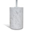 CST10979-NY 45cm Matte White Side Table - Carrara Marble