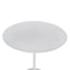 CST10979-NY 45cm Matte White Side Table - Carrara Marble