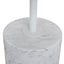 CST10979-NY 45cm Matte White Side Table - Carrara Marble