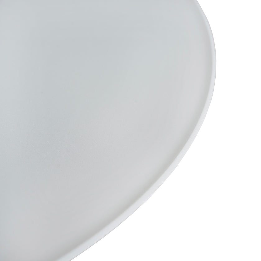 CST10979-NY 45cm Matte White Side Table - Carrara Marble