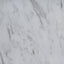 CST10979-NY 45cm Matte White Side Table - Carrara Marble